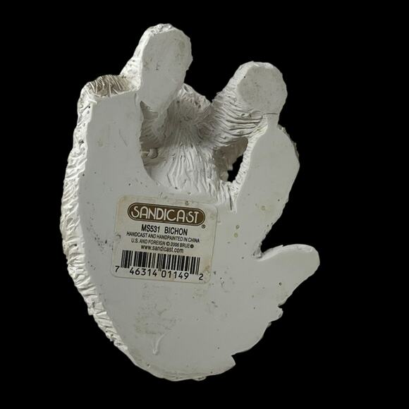 Sandicast MS531 White Bichon Frise Sitting Dog Figurine 5.5" Tall Orig Label HTF - Picture 10 of 11